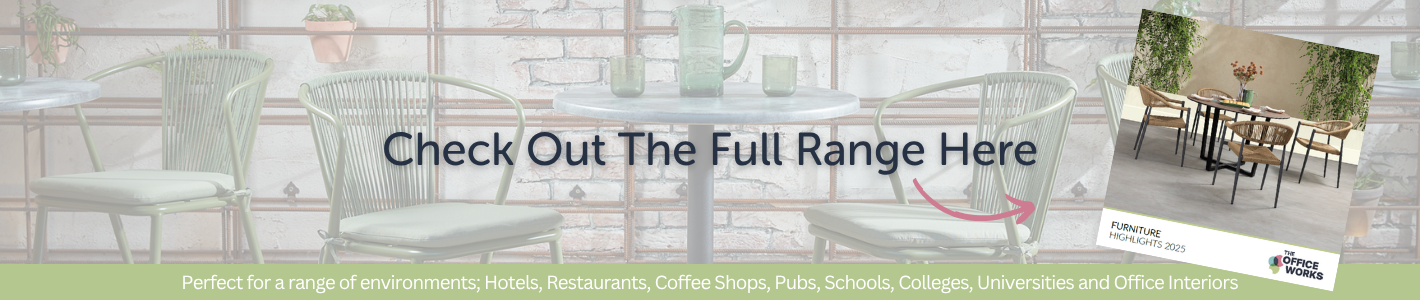 Outdoor bar area with various seating and table options, showcasing our hospitality furniture collection. Click to view the catalogue.